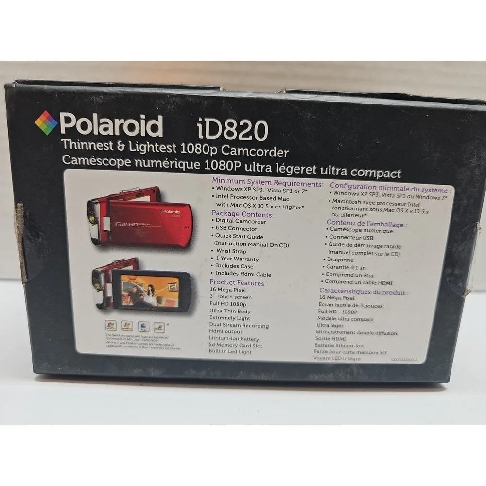 Polaroid id820 red